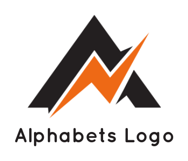 Letter A logo lightning bolt letter A