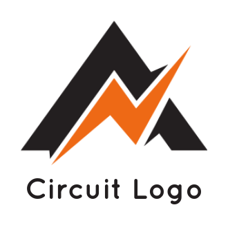 Letter A logo lightning bolt letter A