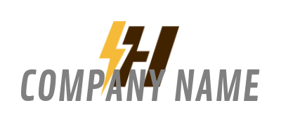 lightning bolt incorporated with letter h
