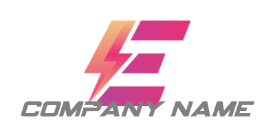 lightning bolt with letter e