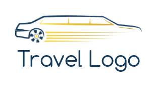 auto logo half limousine line art