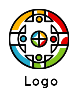 community logo maker line art abstract persons
