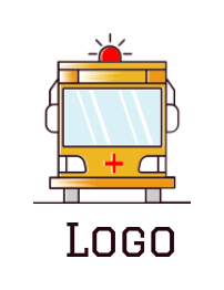 transportation logo icon ambulance car red light