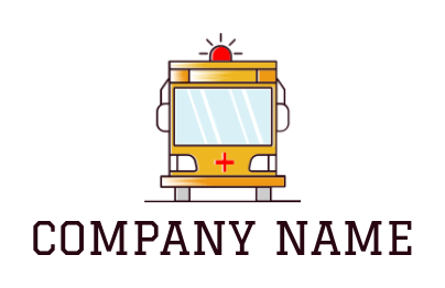 transportation logo icon ambulance car red light