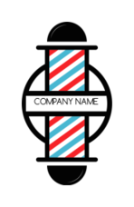 beauty logo icon line art barber pole