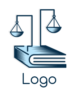 make an attorney logo book merged with scales