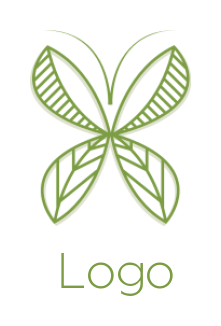 pet logo maker line art butterfly - logodesign.net