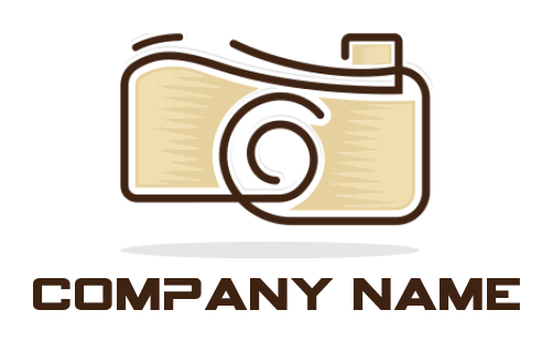 make a photography logo design line art camera