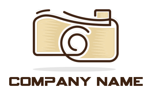 photography logo deisgn - line art camera