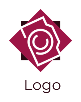 photography logo line art camera in squares 