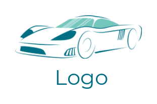auto logo maker line art sports car
