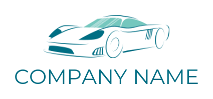 auto logo maker line art sports car