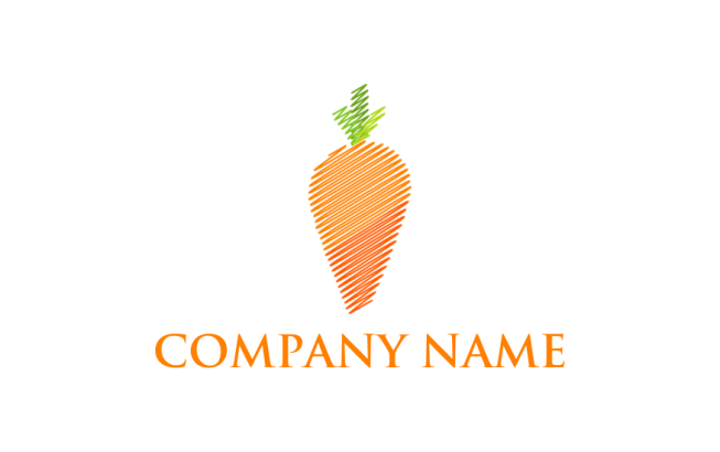 vegetable logo icon line art carrot - logodesign.net
