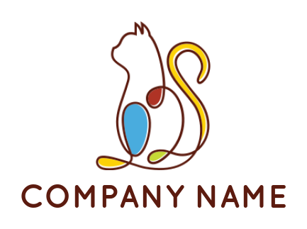 create a pet logo line art cat - logodesign.net