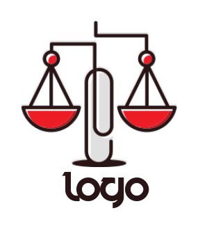 make an attorney logo clip merged with scales