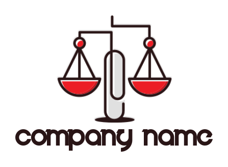 make an attorney logo clip merged with scales