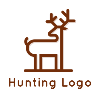 make an animal logo line art deer with antlers - logodesign.net