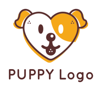 make an pet logo line art dog in heart shape - logodesign.net