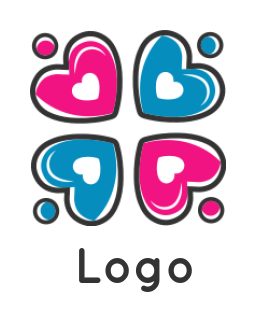 dating logo template line art heart people - logodesign.net