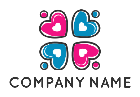 dating logo template line art heart people - logodesign.net