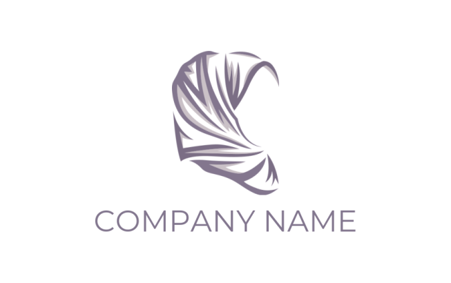 apparel logo template line art hijab