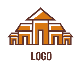 make a real estate logo line art house - logodesign.net