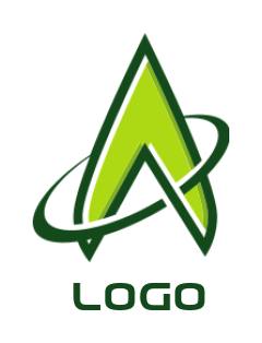 Letter A logo line letter A creating leaf swoosh