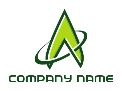 Letter A logo line letter A creating leaf swoosh