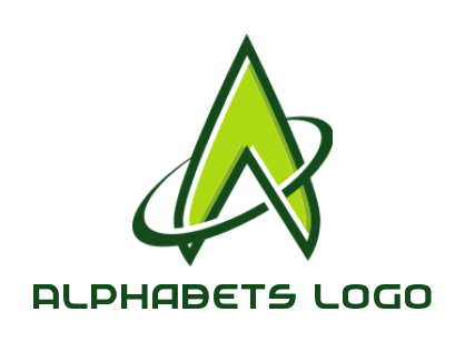 Letter A logo line letter A creating leaf swoosh