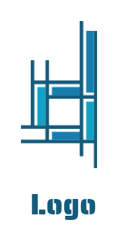 Letter D logo template line art forming letter D 