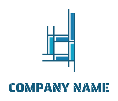 Letter D logo template line art forming letter D 