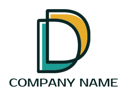 Create a Letter D logo line art forming letter D 