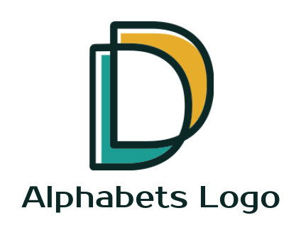 Create a Letter D logo line art forming letter D 