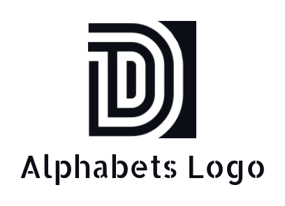 Letter D logo symbol square shape forming letter D 