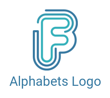 Design a Letter F logo made of line art