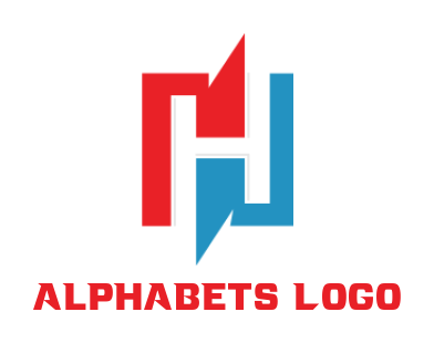 alphabets logo line art forming Letter H