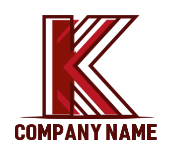 alphabets logo line art forming Letter K