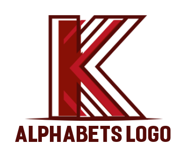 alphabets logo line art forming Letter K