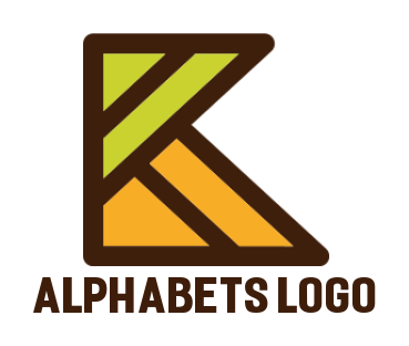 alphabets logo line art forming Letter K