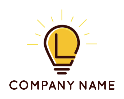 Letter L logo image inside light bulb