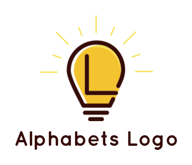 Letter L logo image inside light bulb