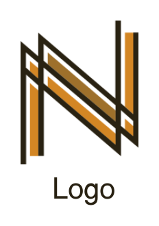 alphabets logo icon line art Letter N