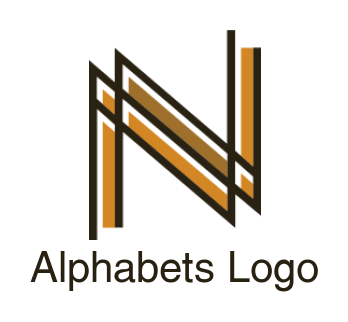 alphabets logo icon line art Letter N