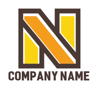 alphabets logo maker line art Letter N