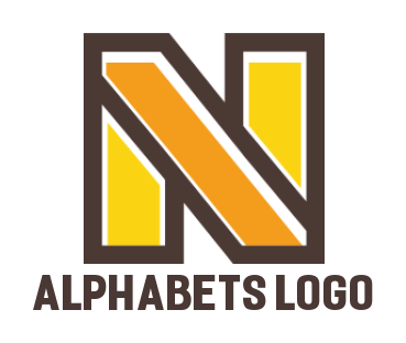 alphabets logo maker line art Letter N