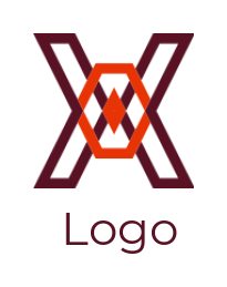 alphabet logo line arts forming Letter X