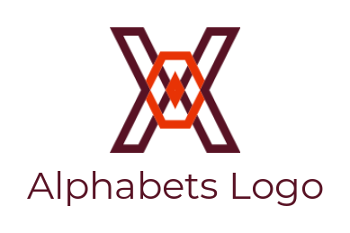alphabet logo line arts forming Letter X