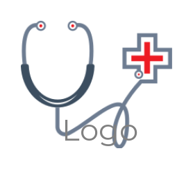 line art medical plus with stethoscope 