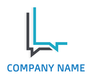 Create a Letter L logo line art message in shape of L - logodesign.net