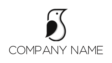 generate a pet logo line art penguin